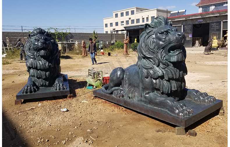 銅雕塑廠家，歐式銅獅子，匯豐銀行銅獅子