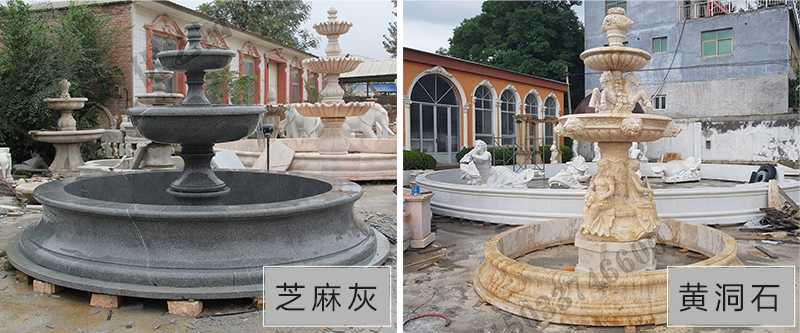 大理石景觀噴泉材質(zhì)，石雕噴泉工廠，定制大理石景觀噴泉