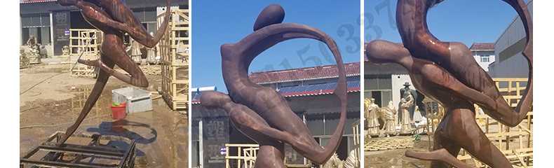 銅舞蹈人物雕塑，抽象男女人物雕塑，抽象跳舞人物銅雕塑