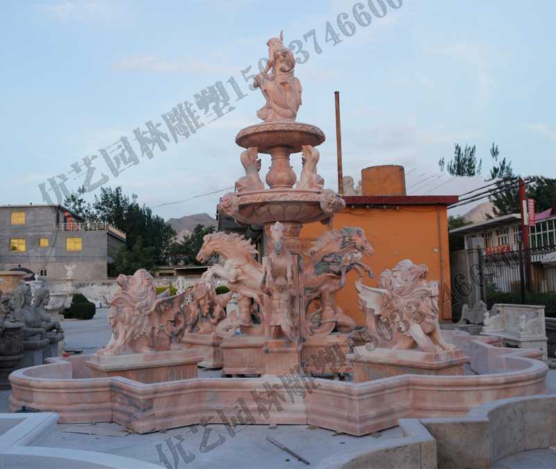 大理石景觀噴泉，歐式大型噴泉，石雕噴泉廠家
